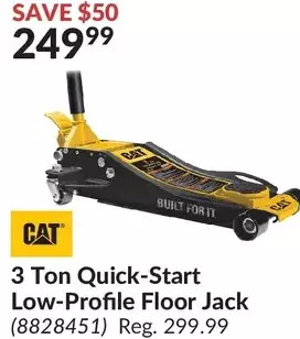 Princess Auto Cat 3 ton quick-start low-profile floor jack offer