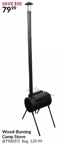 Princess Auto Wood-burning camp stove offer