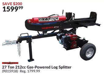 Princess Auto Red rock 27 ton 212cc gas-powered log splitter offer