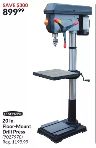 Princess Auto Pro.point 20 in. floor-mount drill press offer