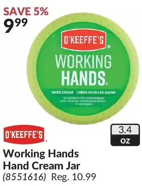 Princess Auto O'keeffe's working hands hand cream jar offer