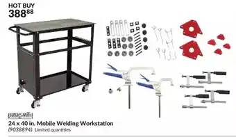 Princess Auto Mr. blacksmith 24 x 40 in. mobile welding workstation offer