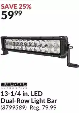 Princess Auto Evergear automotive 13-1/4 in. led dual-row light bar offer