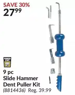 Princess Auto Power fist 9 pc slide hammer dent puller kit offer