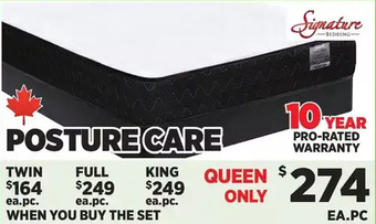 Surplus Furniture Posture care twin mattres set offer