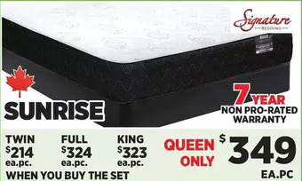 Surplus Furniture Sunrise firm twin mattress set offer