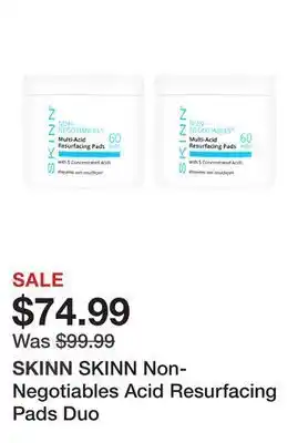Skinn non-negotiables acid resurfacing pads duo