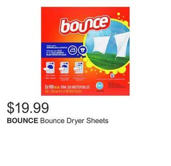 Costco Bounce dryer sheets offer