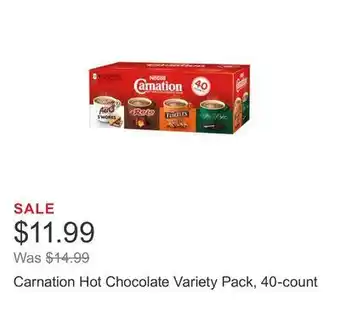 Costco Carnation hot chocolate variety pack, 40-count offer