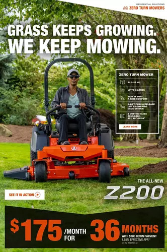 Kubota Canada Z200 mower offer