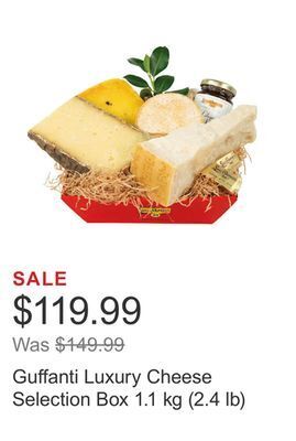 Costco Guffanti luxury cheese selection box 1.1 kg (2.4 lb) offer