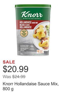 Costco Knorr hollandaise sauce mix, 800 g offer