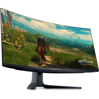 Best Buy Dell aw3423dwf (gaming) curved monitor 34" qd-oled 3440x1440 165hz, amd free sync, dp, 2xhdmi, certified refurbished offer