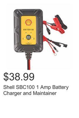 Costco Shell sbc100 1 amp battery charger and maintainer offer