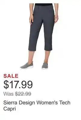Sierra design women's tech capri