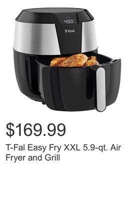 Costco T-fal easy fry xxl 5.9-qt. air fryer and grill offer