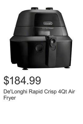 Costco De'longhi rapid crisp 4qt air fryer offer