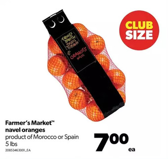 Real Canadian Superstore Farmer's market navel oranges offer