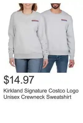 Costco Kirkland signature costco logo unisex crewneck sweatshirt offer
