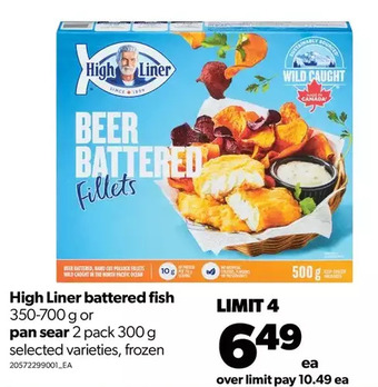 Real Canadian Superstore High liner battered fish or pan sear offer