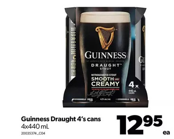 Real Canadian Superstore Guinness draught 4's cans offer