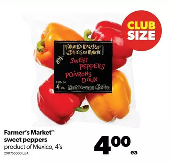 Real Canadian Superstore Farmer's market sweet peppers offer