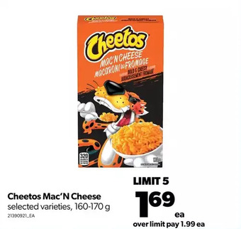 Real Canadian Superstore Cheetos mac'n cheese offer