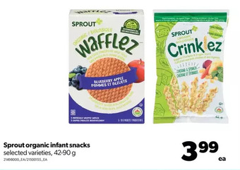 Real Canadian Superstore Sprout organic infant snacks offer