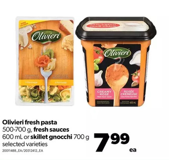 Real Canadian Superstore Olivieri fresh pasta, fresh sauces or skillet gnocchi offer