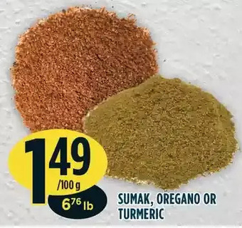 Marché Adonis Sumak, oregano or turmeric offer