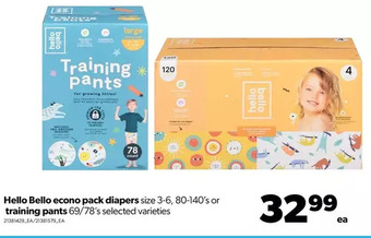 Real Canadian Superstore Hello bello econo pack diapers or training pants offer