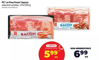 Real Canadian Superstore Pc or free from bacon offer