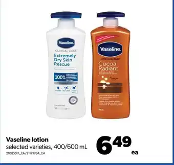 Real Canadian Superstore Vaseline lotion offer