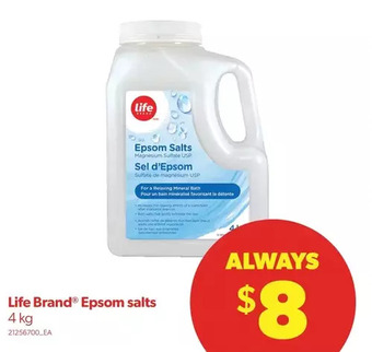 Real Canadian Superstore Life brand epsom salts offer