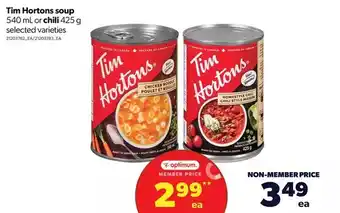 Real Canadian Superstore Tim hortons soup or chili offer