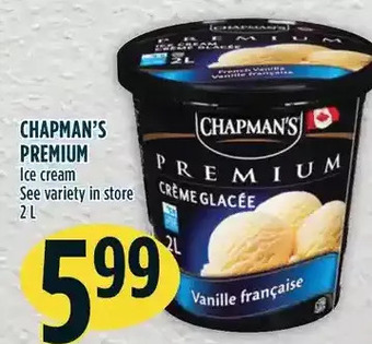 Marché Adonis Chapman's premium ice cream offer