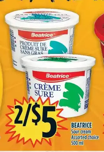 Marché Adonis Beatrice sour cream offer