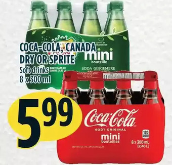Marché Adonis Coca-cola, canada dry or sprite soft drinks offer
