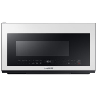 Best Buy Samsung bespoke over-the-range microwave - 2.1 cu. ft. - white glass offer