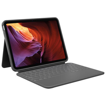 Best Buy Logitech rugged folio keyboard case for ipad (10th gen) - oxford grey offer