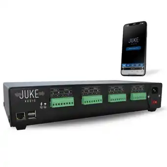 Best Buy Juke-8 | 16 channel audio amplifier with wireless streaming | whole home audio system | multi-room stereo receiver offer