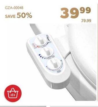 Shopper+ Toilet bidet non-electric hot & cold water with adjustable water pressure dual nozzle- livingbasics® offer