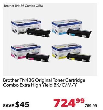 Shopper+ Brother tn436 original toner cartridge combo extra high yield bk/c/m/y offer