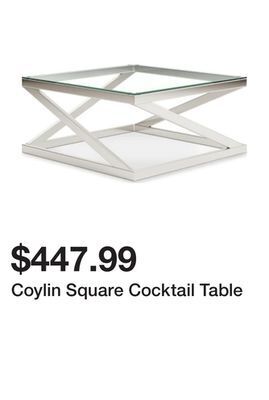 Ashley Furniture Coylin square cocktail table offer