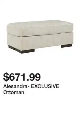 Ashley Furniture Alesandra- exclusive ottoman offer