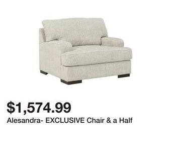 Ashley Furniture Alesandra- exclusive chair & a half offer