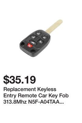 Newegg Replacement keyless entry remote car key fob 313.8mhz n5f-a04taa for 2011-2014 honda odyssey offer