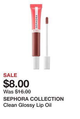 Sephora Clean glossy lip oil offer