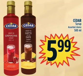 Marché Adonis Cedar syrup offer
