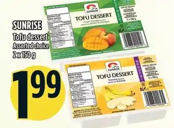 Marché Adonis Sunrise tofu dessert offer